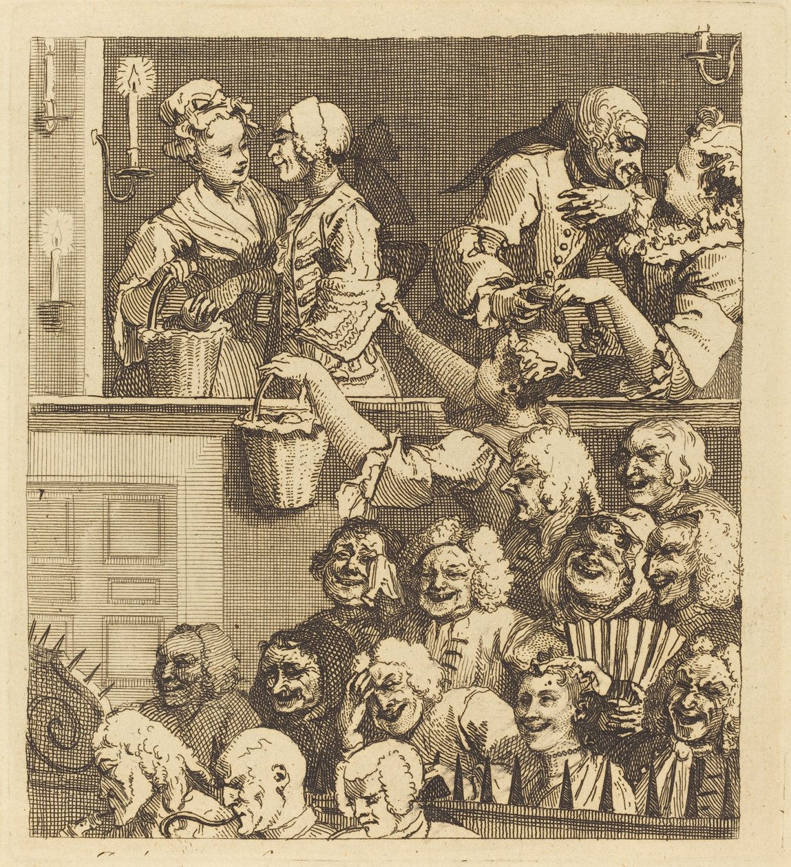 La audiencia risueña de William Hogarth
