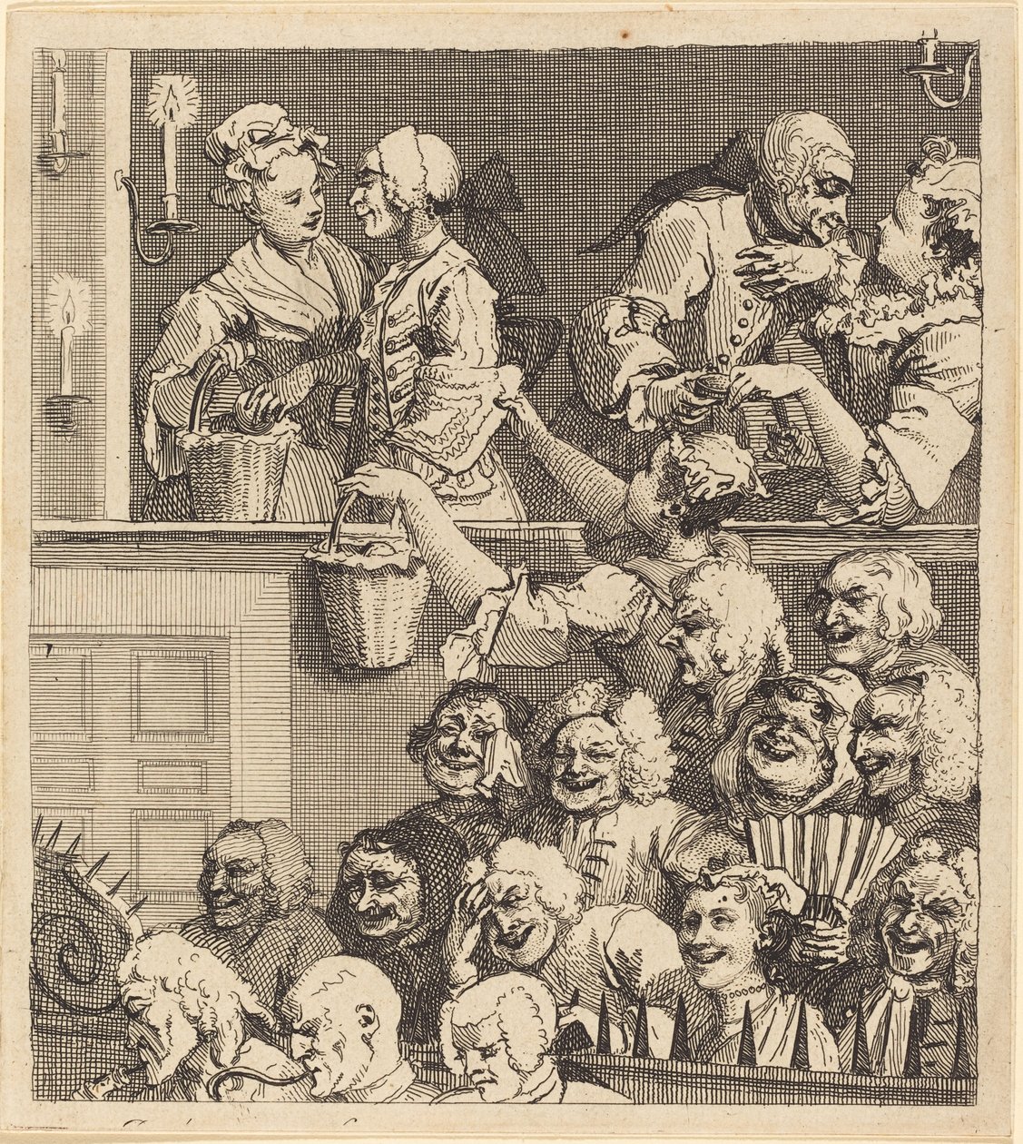 La audiencia risueña de William Hogarth