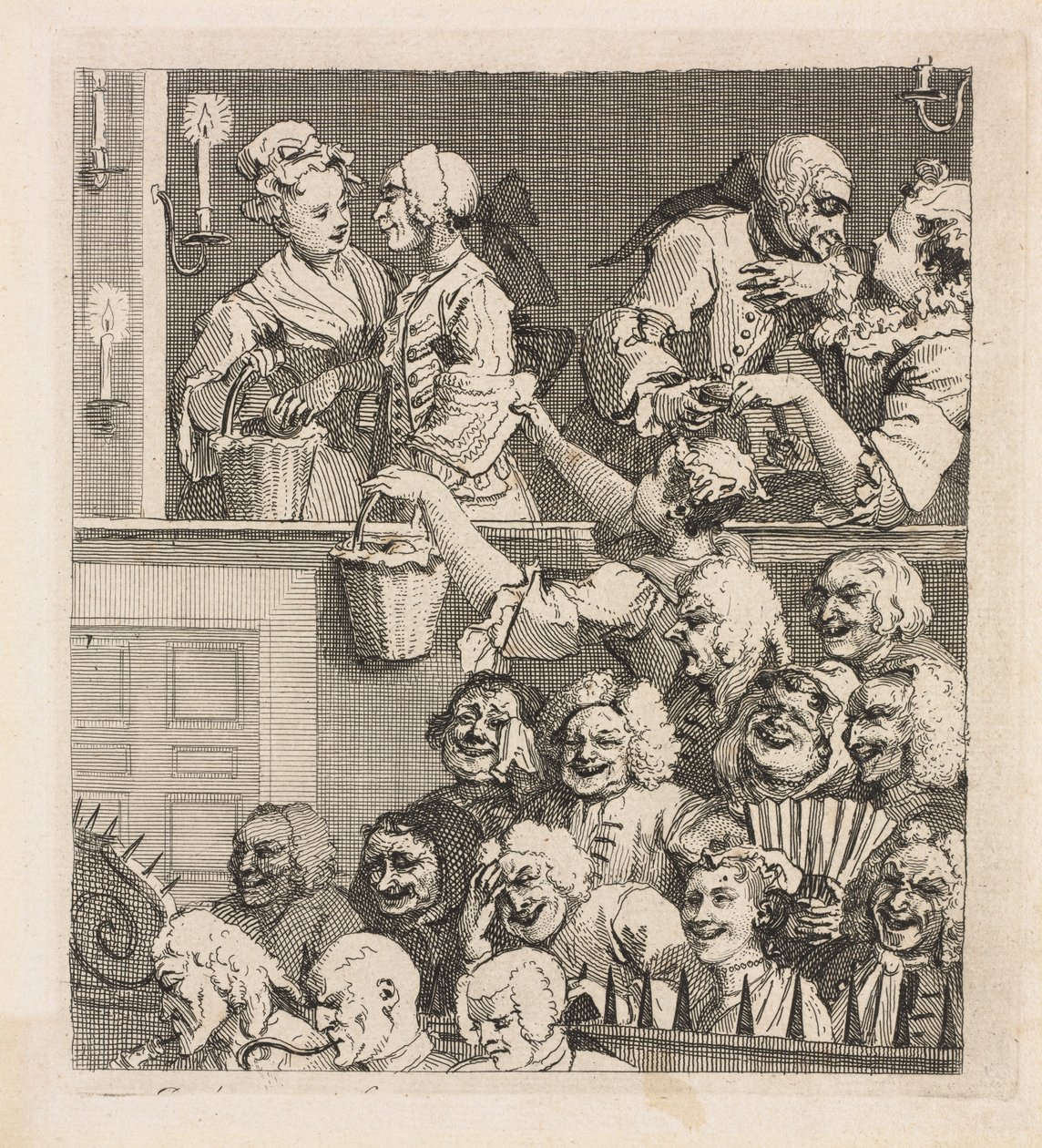La audiencia que ríe de William Hogarth