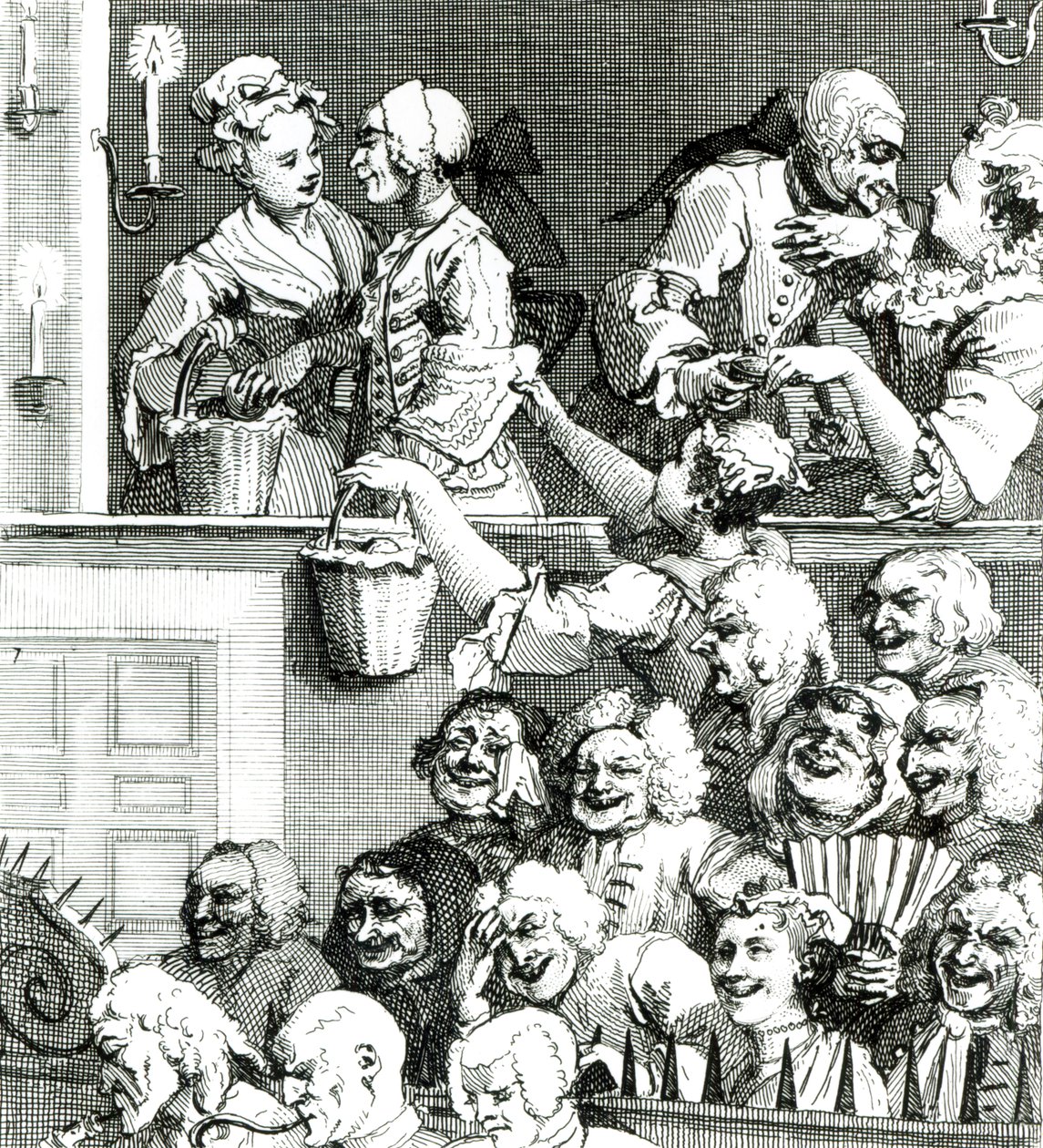 La audiencia risueña, 1733 de William Hogarth