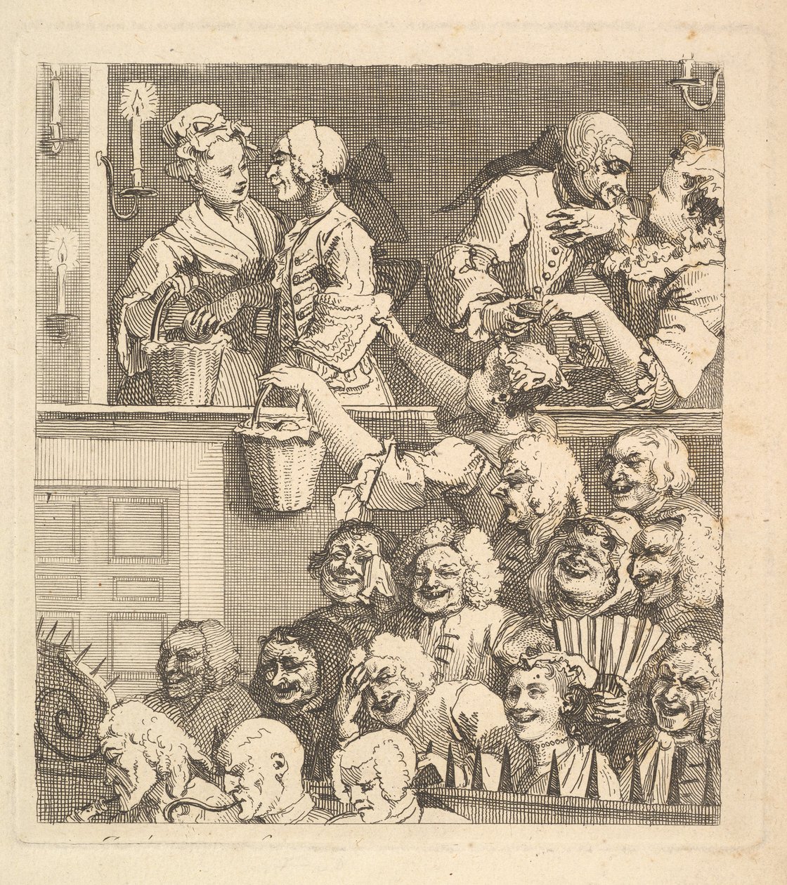 La audiencia risueña de William Hogarth