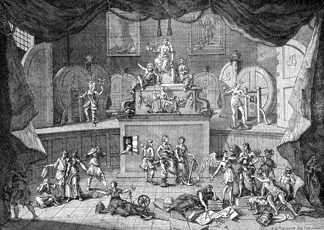 La lotería, 1721 de William Hogarth