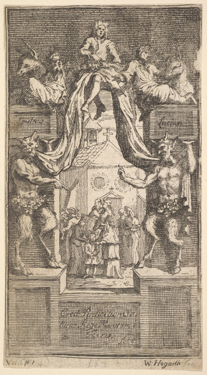 La Nueva Metamorfosis: Frontispicio, Vol.1, 1724 de William Hogarth