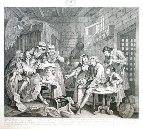 El libertino en prisión, placa VII, de 