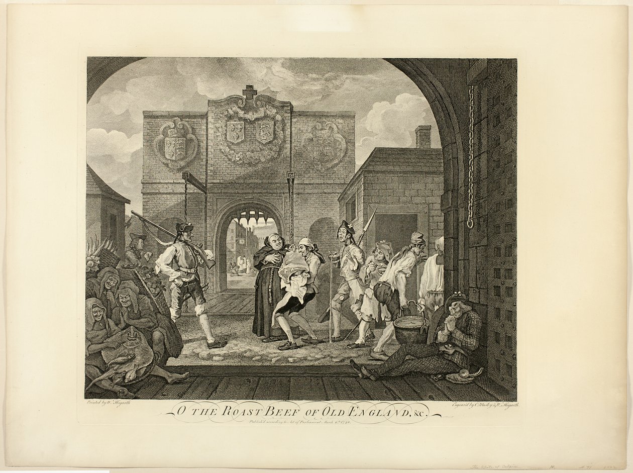El rosbif de la vieja Inglaterra de William Hogarth