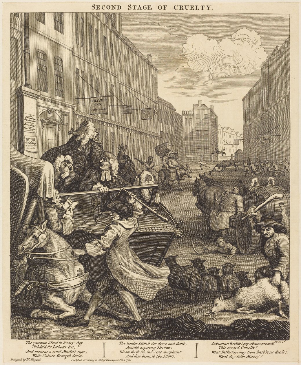 La segunda fase de la crueldad de William Hogarth