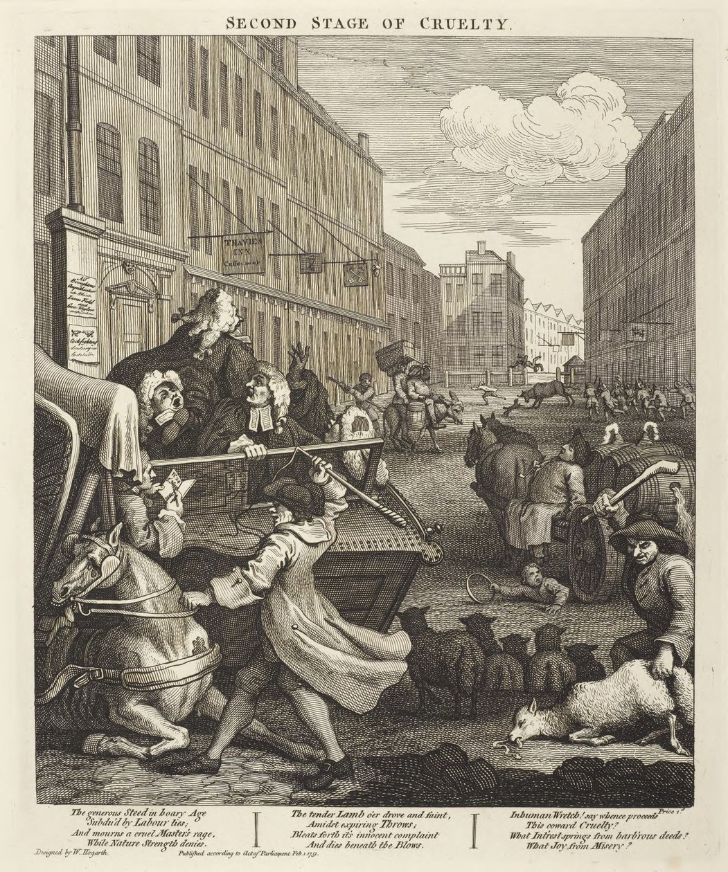 La segunda fase de la crueldad de William Hogarth