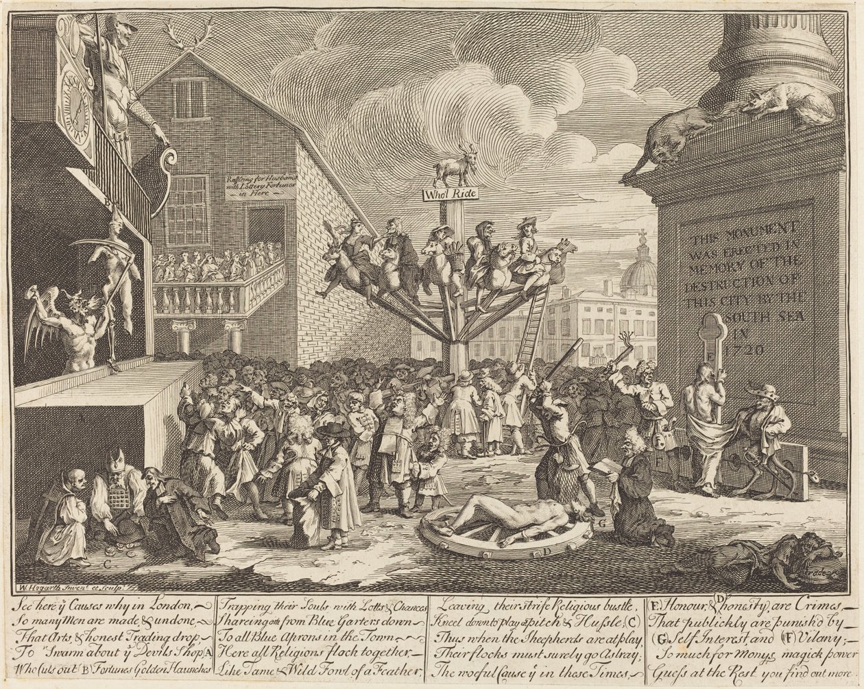 El esquema del Mar del Sur de William Hogarth
