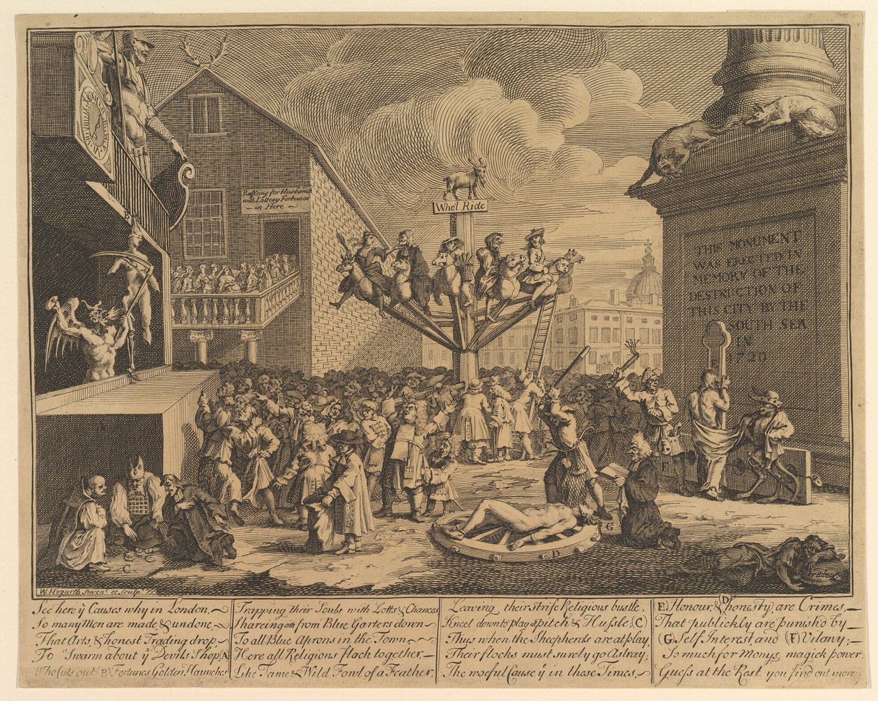 El esquema del Mar del Sur de William Hogarth