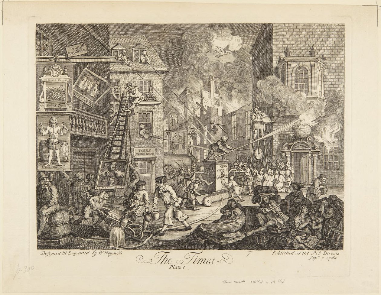 The Times: lámina I de William Hogarth