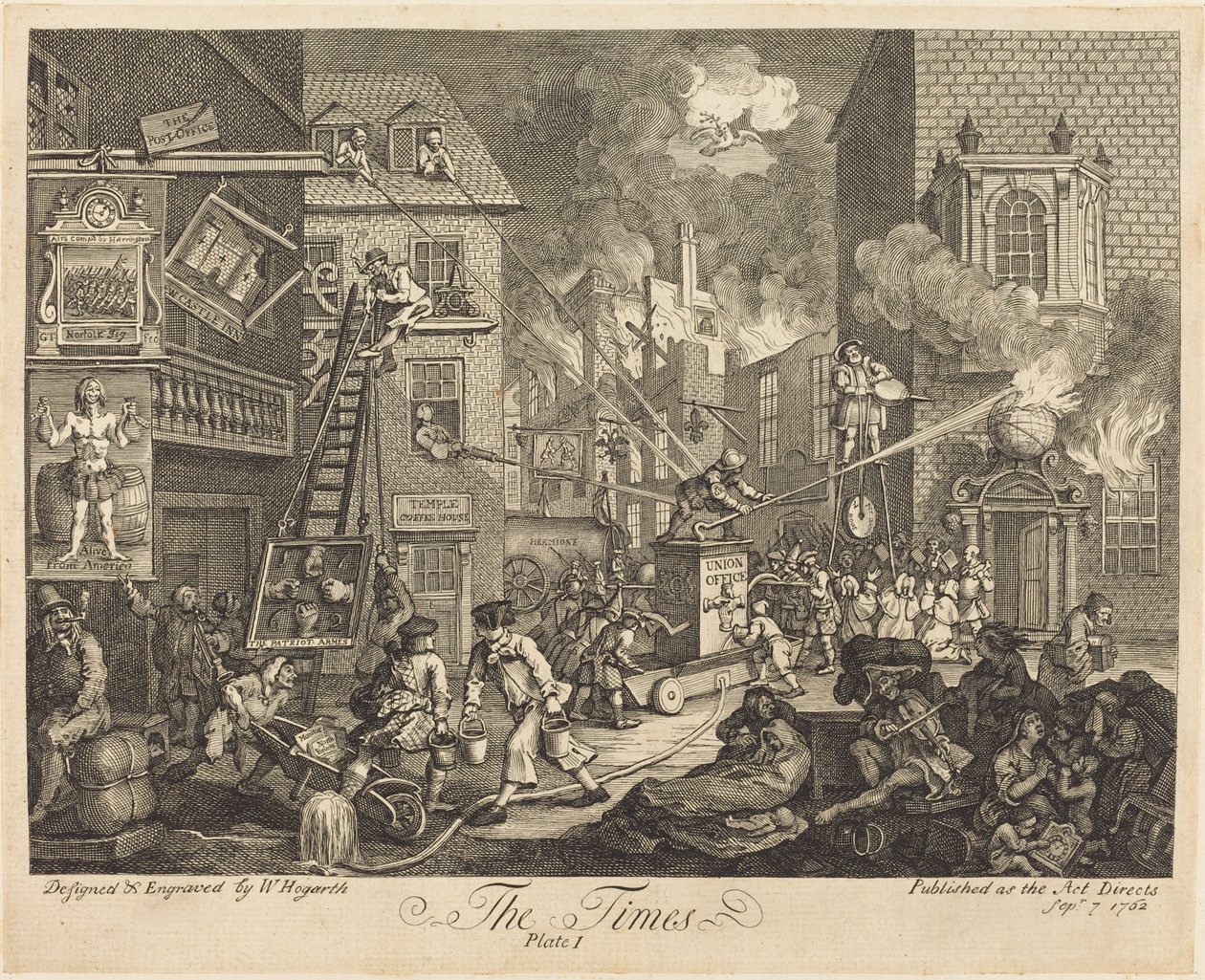 Los Tiempos, pl.1 de William Hogarth