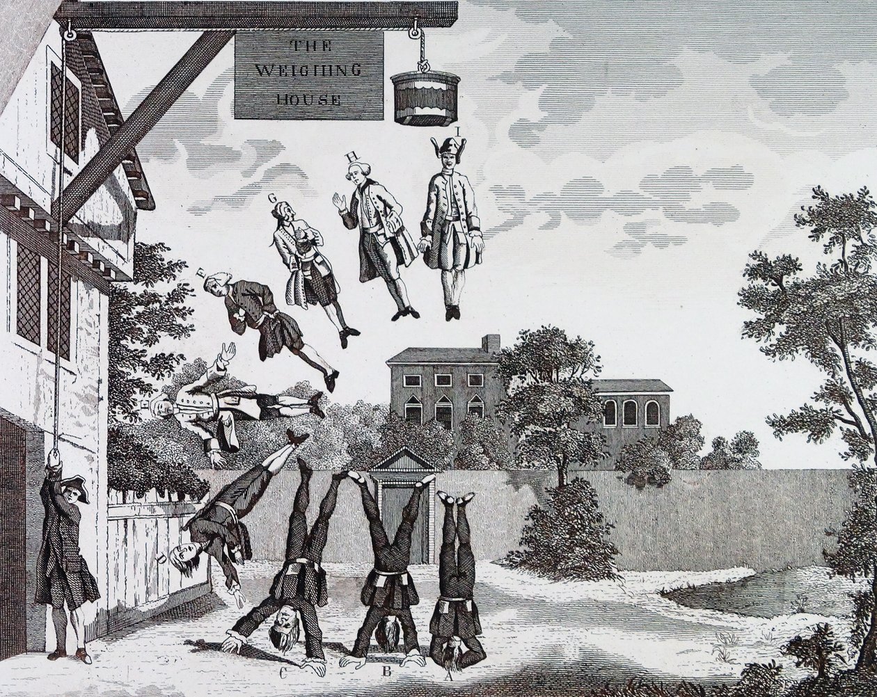 La casa de pesas (gravedad absoluta) de William Hogarth de William Hogarth