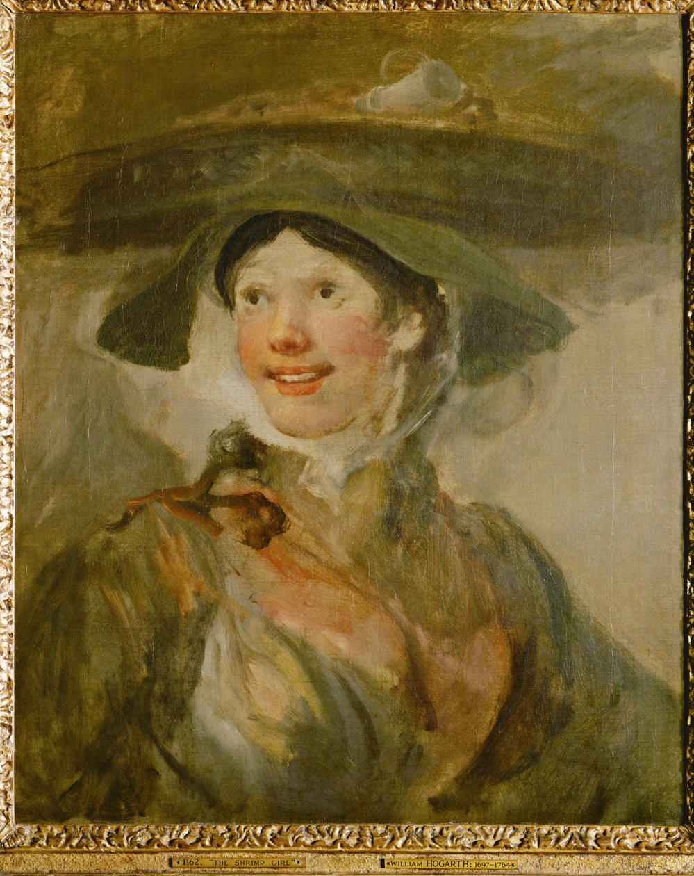 La chica de las gambas (pintura sobre lienzo) de William Hogarth