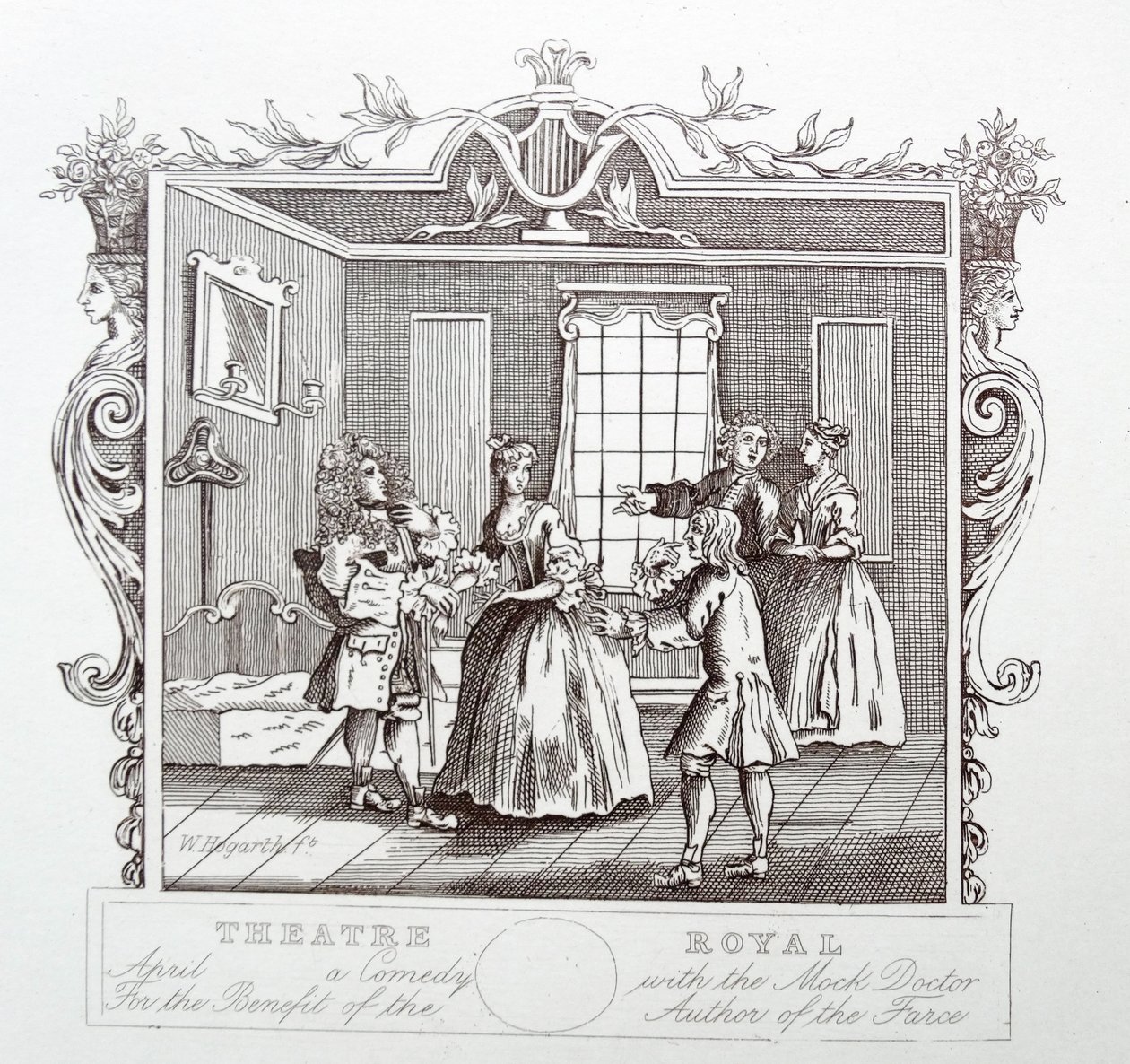 Theatre Royal; Drury lane; Londres de William Hogarth