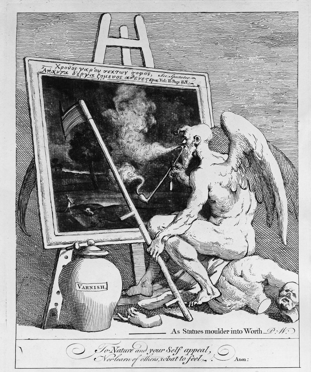 El tiempo fumando un cuadro, 1761 de William Hogarth