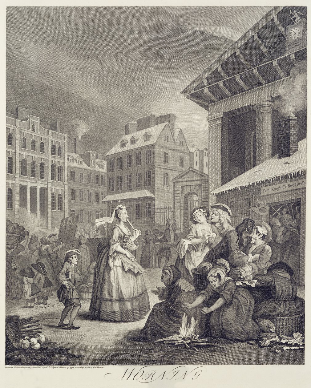 Tiempos del día: Mañana (grabado) de William Hogarth