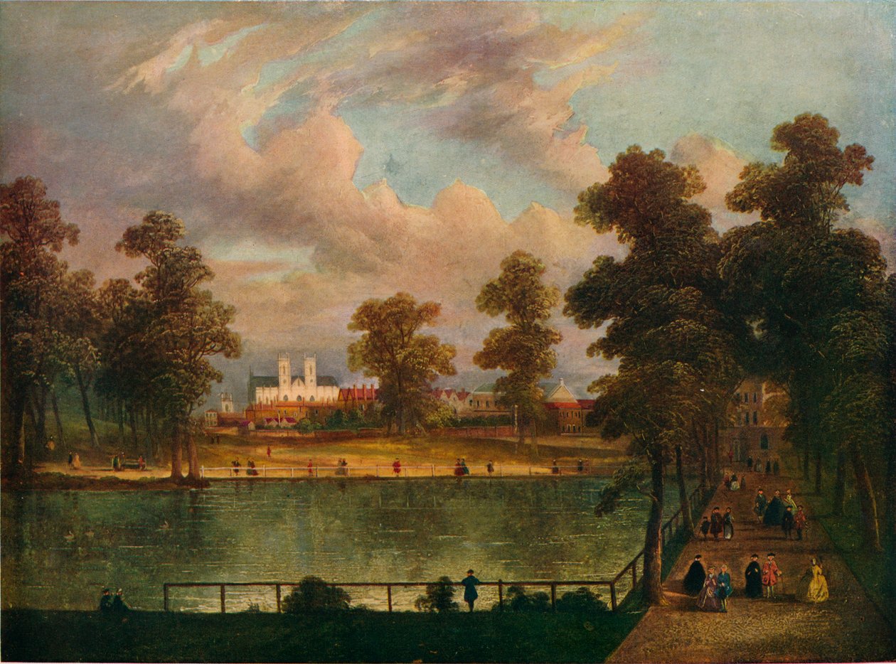 Vista en el Parque St. James mostrando el Estanque de Rosamond, 1840, 1909 de William Hogarth