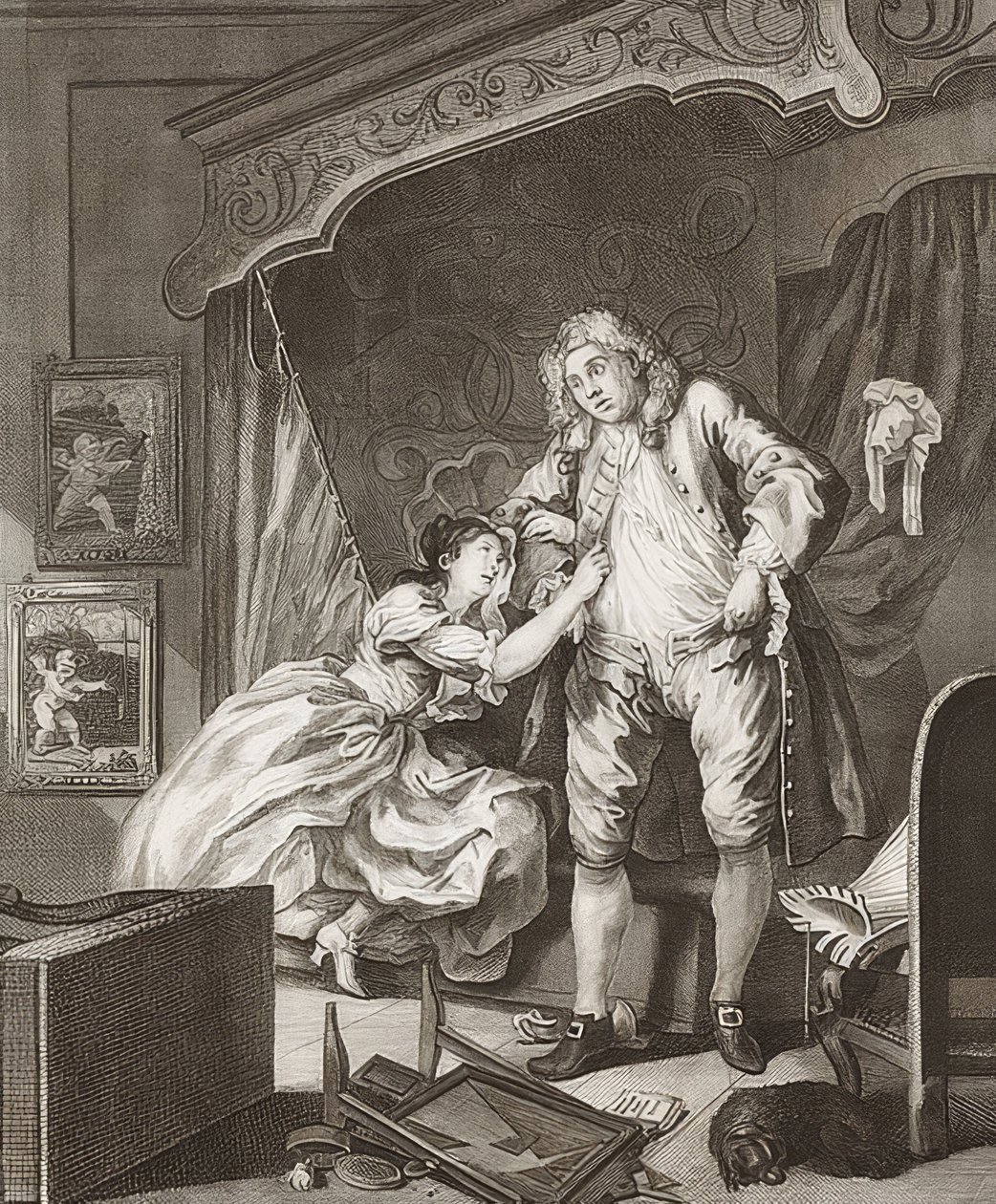 Serie de dos partes: Antes y Después. Lámina 2: Después. 1736 de William Hogarth