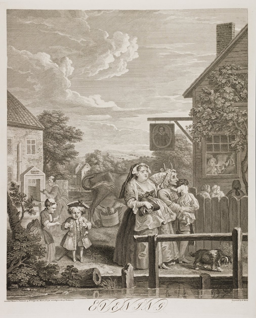 es: Los cuatro momentos del día: Por la noche de William Hogarth
