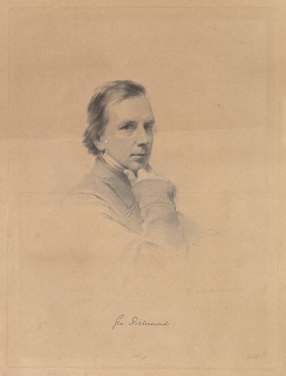 George Richmond - Autorretrato, 1850-70 de William Holl