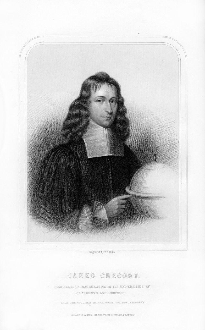 James Gregory, matemático y astrónomo escocés, 1870 de William Holl