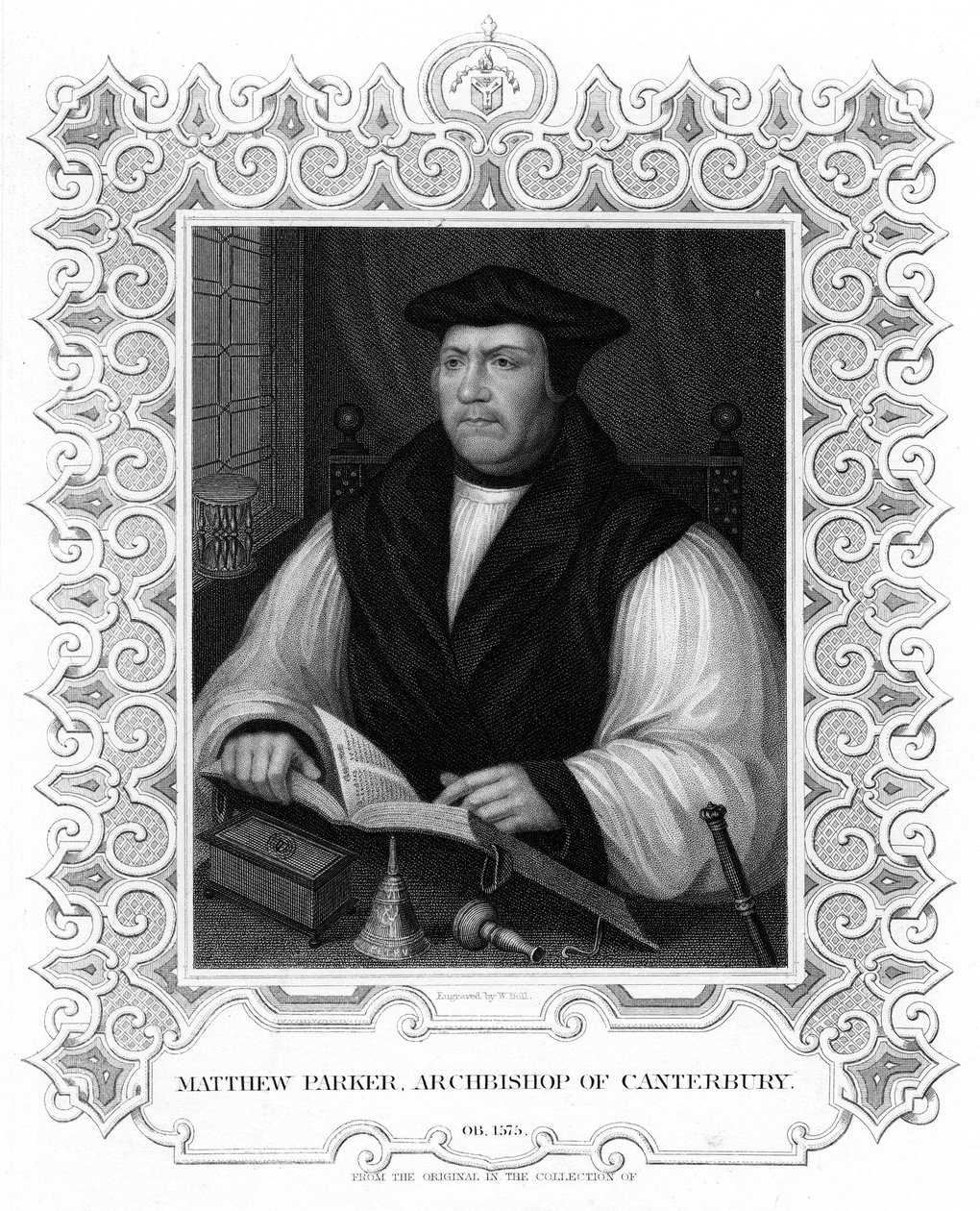 Matthew Parker, prelado inglés, siglo XIX de William Holl