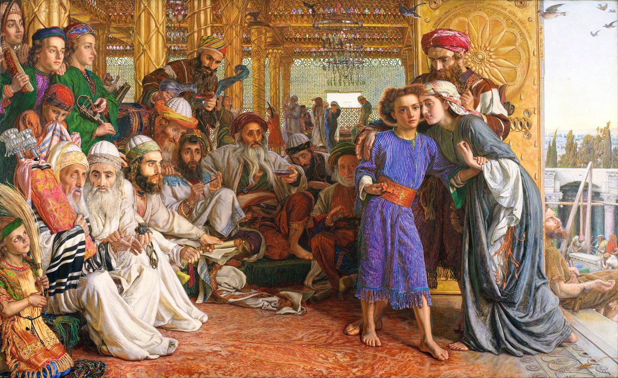 descubrimiento del Sabor en el templo de William Holman Hunt