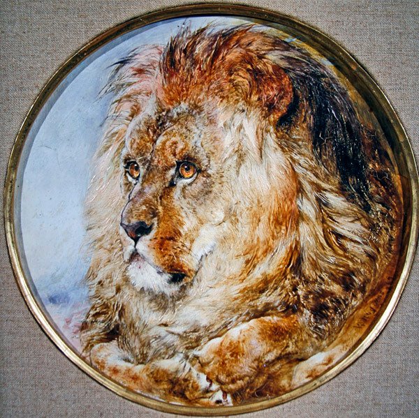 Retrato de un león de William Huggins