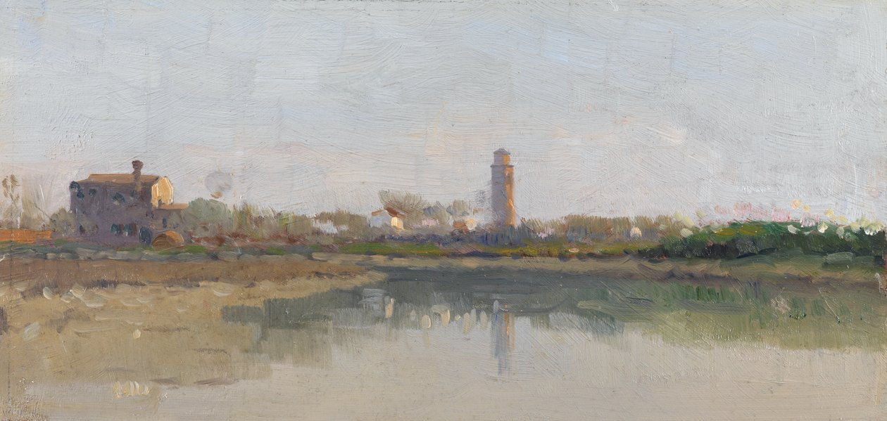 Una isla veneciana desde la laguna de William Hulton