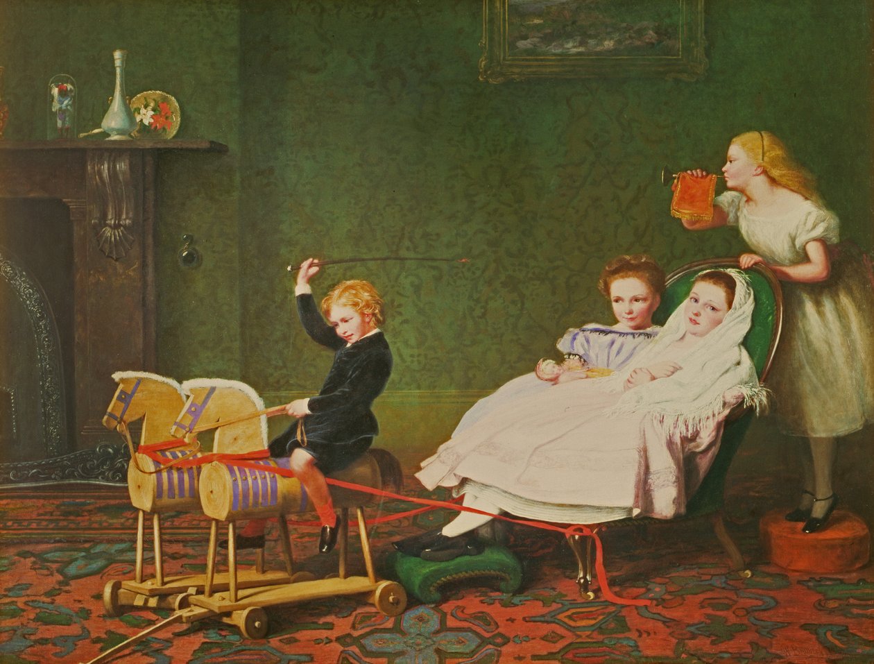Un carruaje al baile, 1868 de William III Bromley