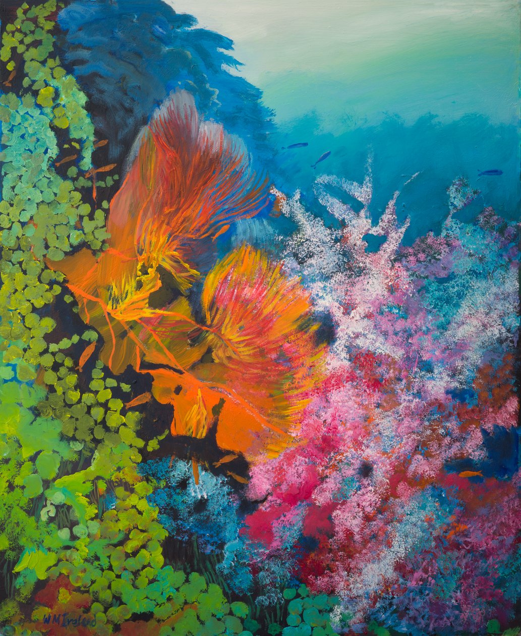 Bajo el agua (óleo sobre tabla) de William Ireland