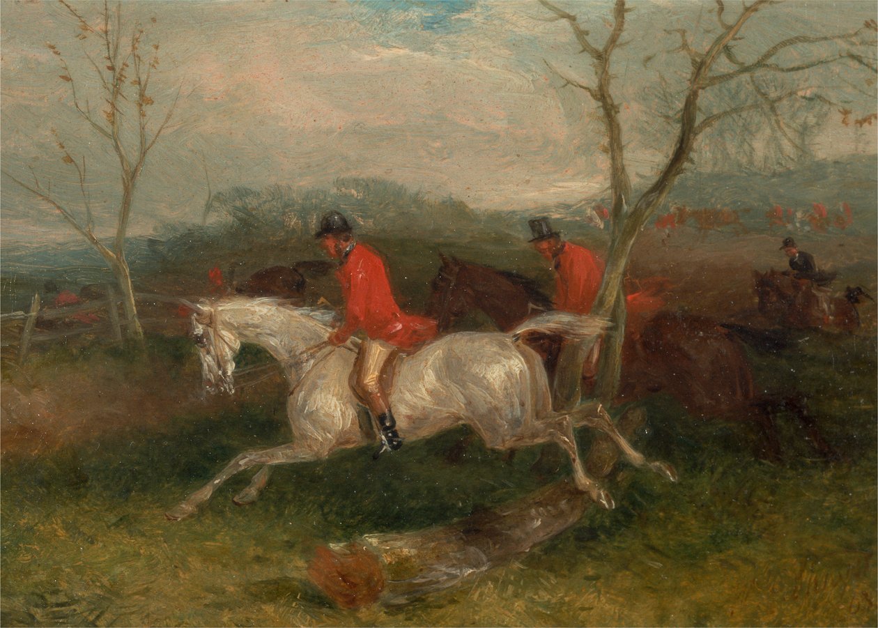 Caza del zorro: Llegando a una valla (Full Cry) de William J. Shayer