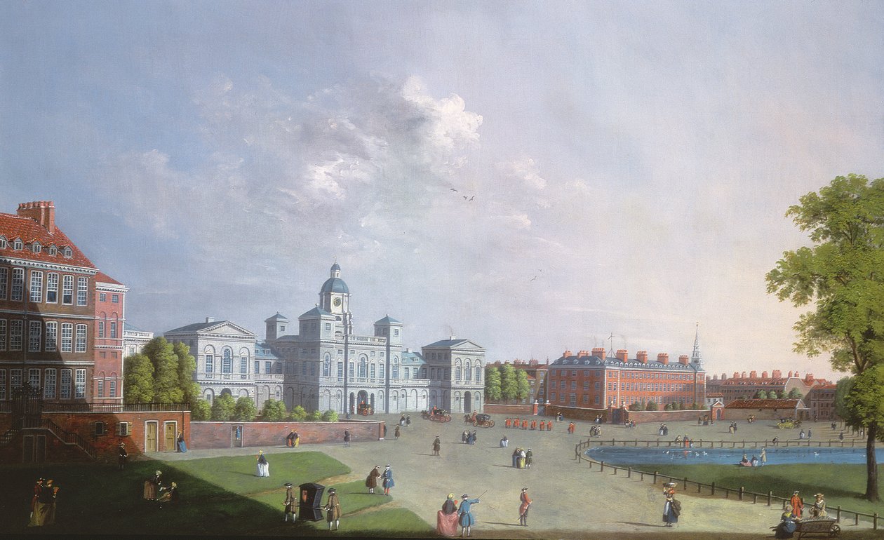 El desfile de la Guardia de Caballería, Westminster, siglo XVIII de William James