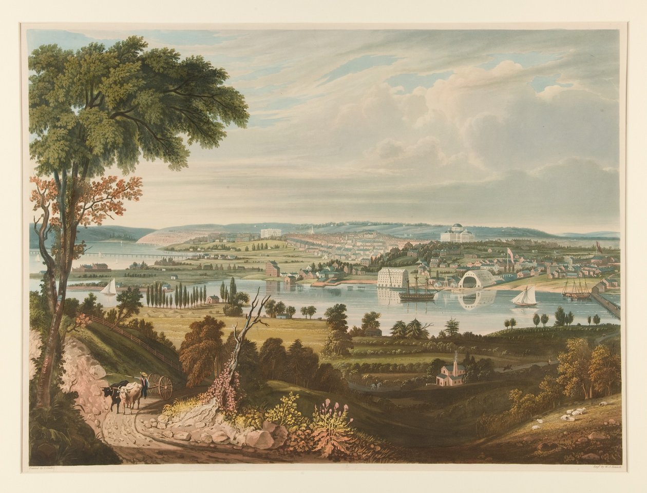 La ciudad de Washington desde más allá del astillero naval de William James Bennett
