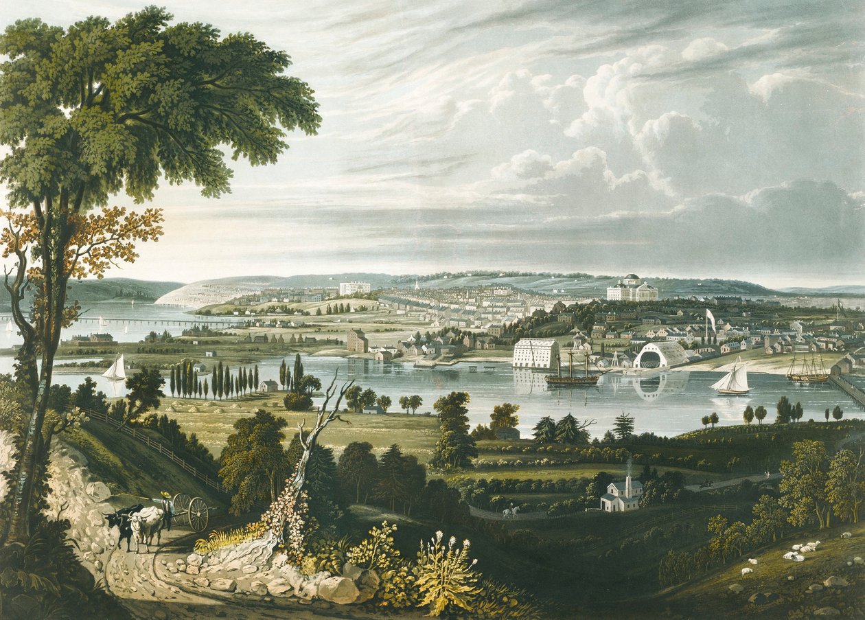 La ciudad de Washington desde más allá del Astillero Naval de William James Bennett