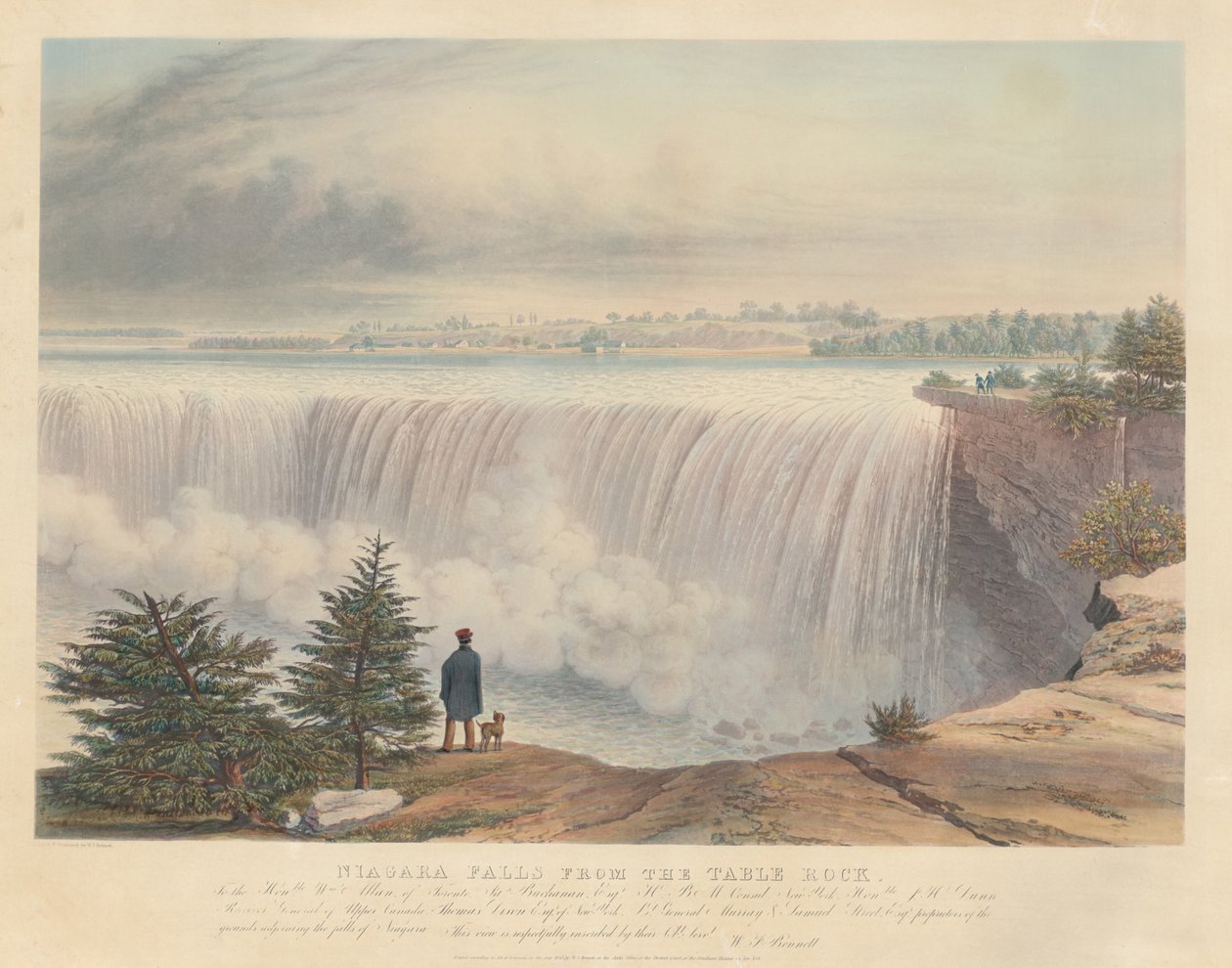 Las cataratas del Niágara desde Table Rock de William James Bennett