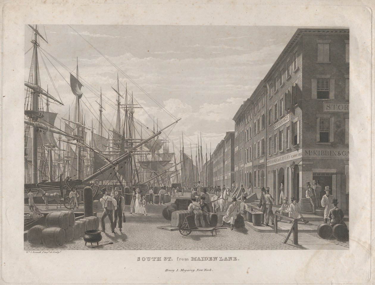 South St. desde Maiden Lane, 1834 de William James Bennett