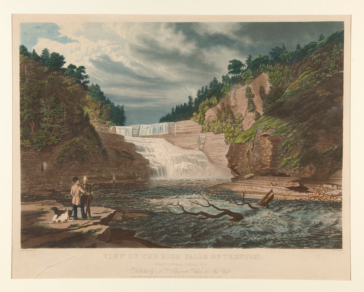 Vista de High Falls of Trenton. West Canada Creek, Nueva York. de William James Bennett