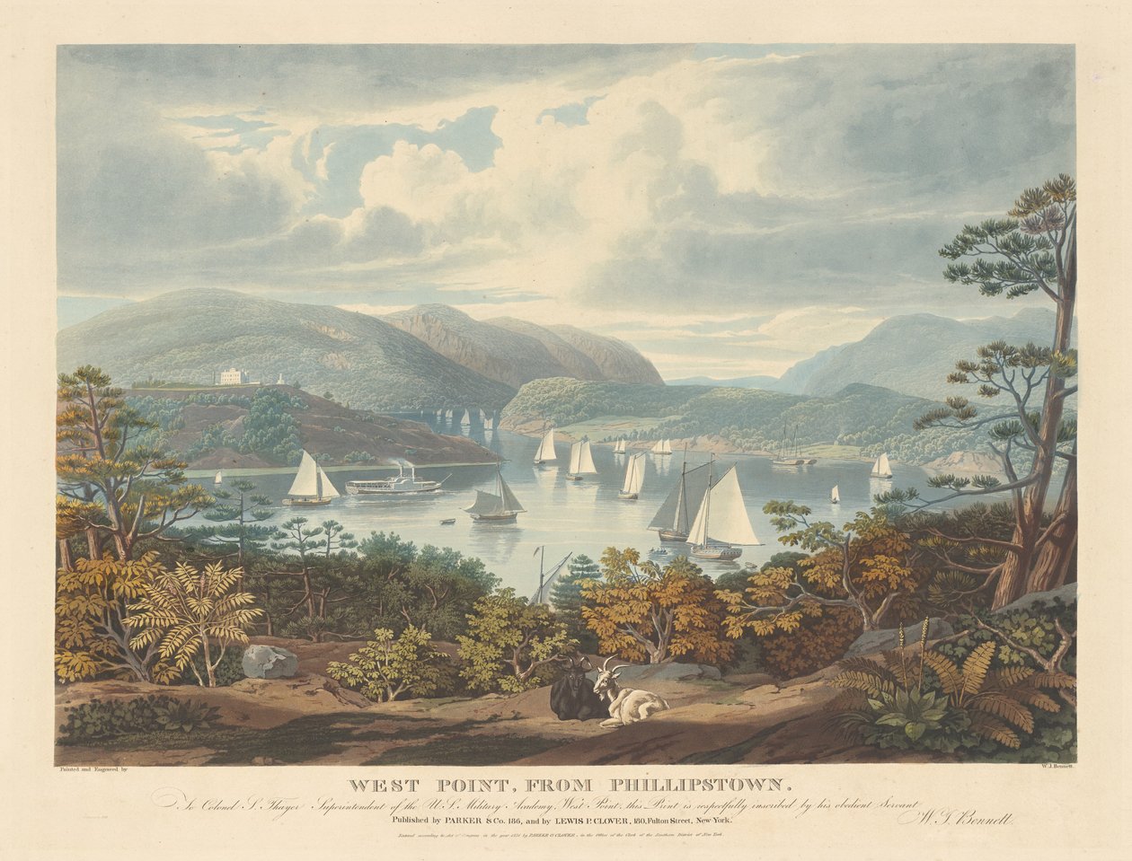 West Point, desde Phillipstown de William James Bennett