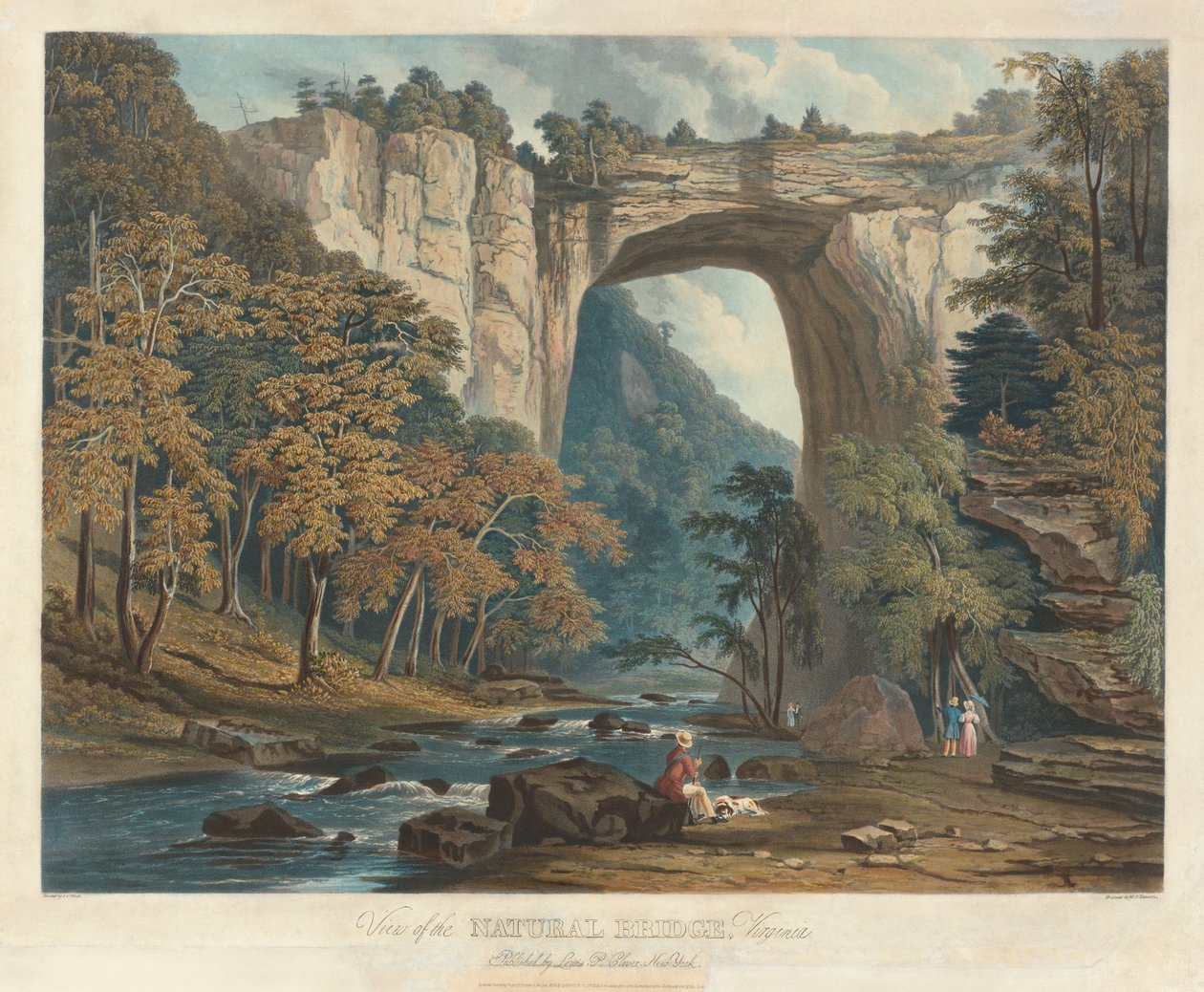 Vista del Puente Natural de William James Bennett after Jacob C. Ward