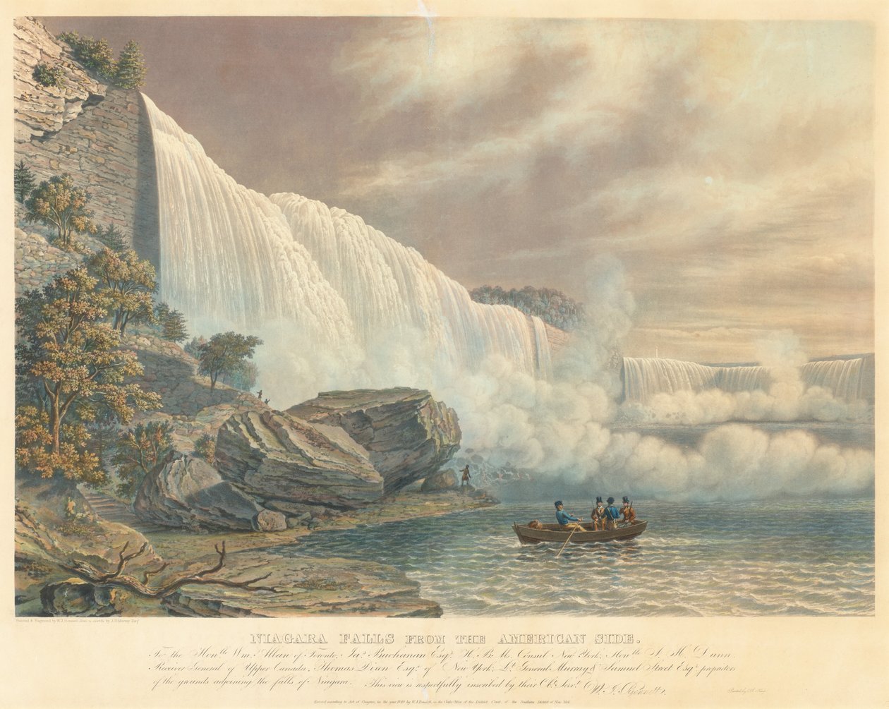 Cataratas del Niágara desde el lado americano de William James Bennett after John Robert Murray