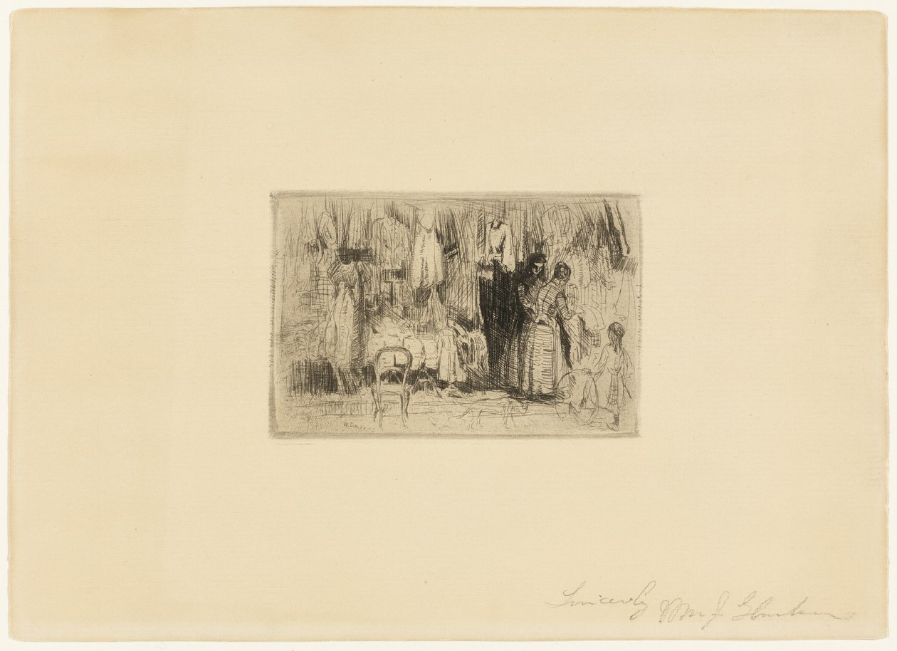 En la modista de William James Glackens