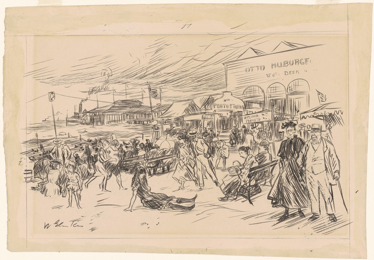 Paseo marítimo de Coney Island de William James Glackens
