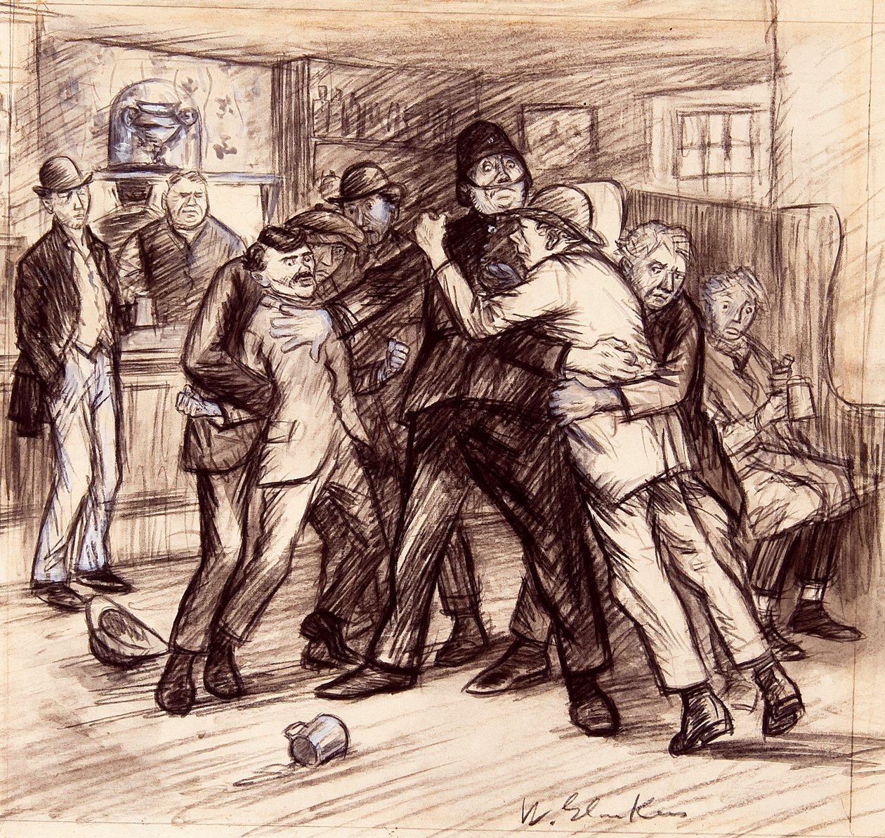 Nos llevó a cuatro de nosotras mantenerlos separados de William James Glackens