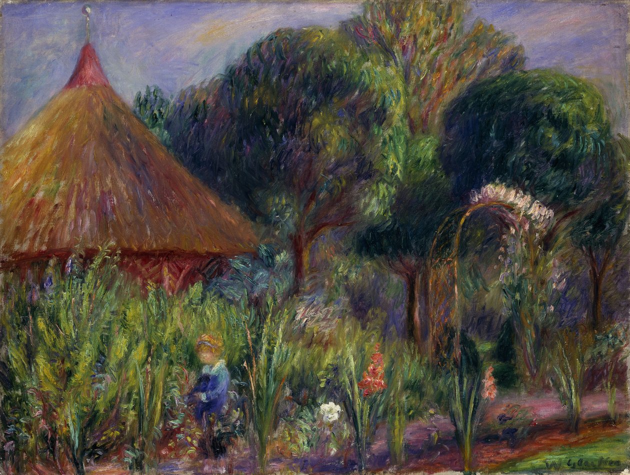 Lenna junto a una casa de verano, c.1917 de William James Glackens