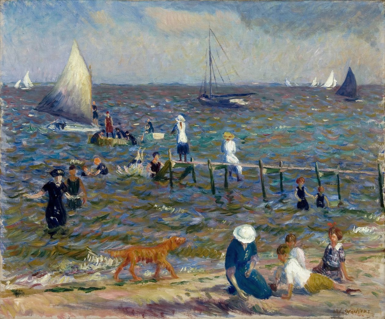 El pequeño muelle, 1914 de William James Glackens
