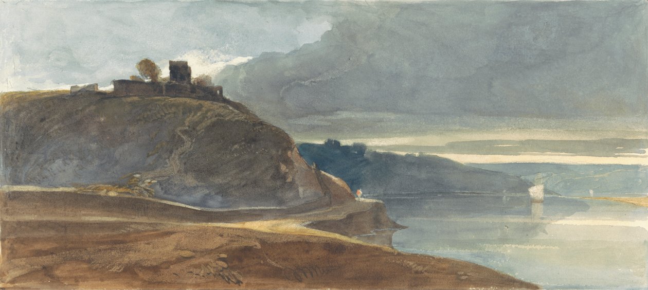 Un castillo sobre un estuario de William James Muller