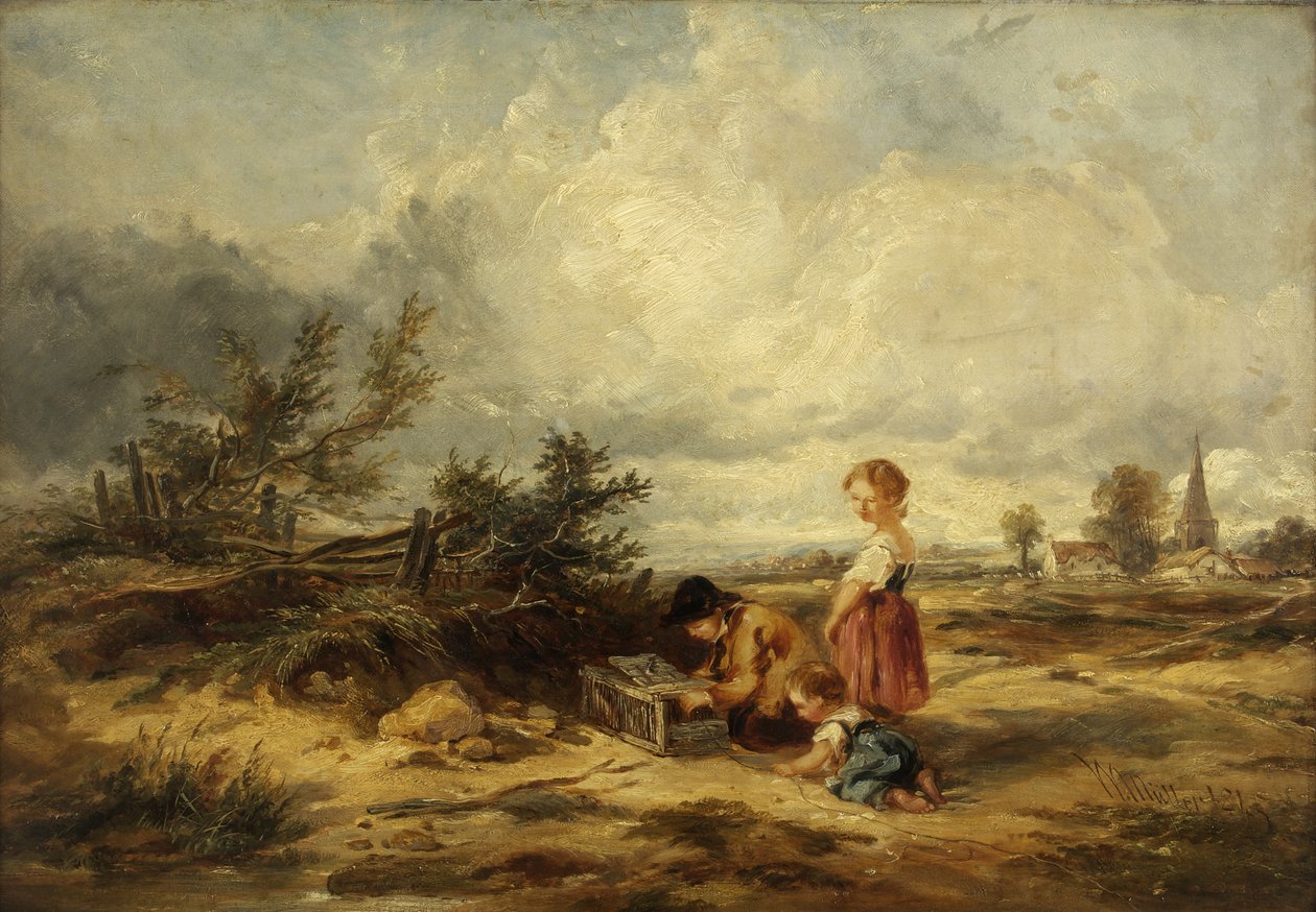 Hampstead Heath, la trampa para pájaros de William James Muller