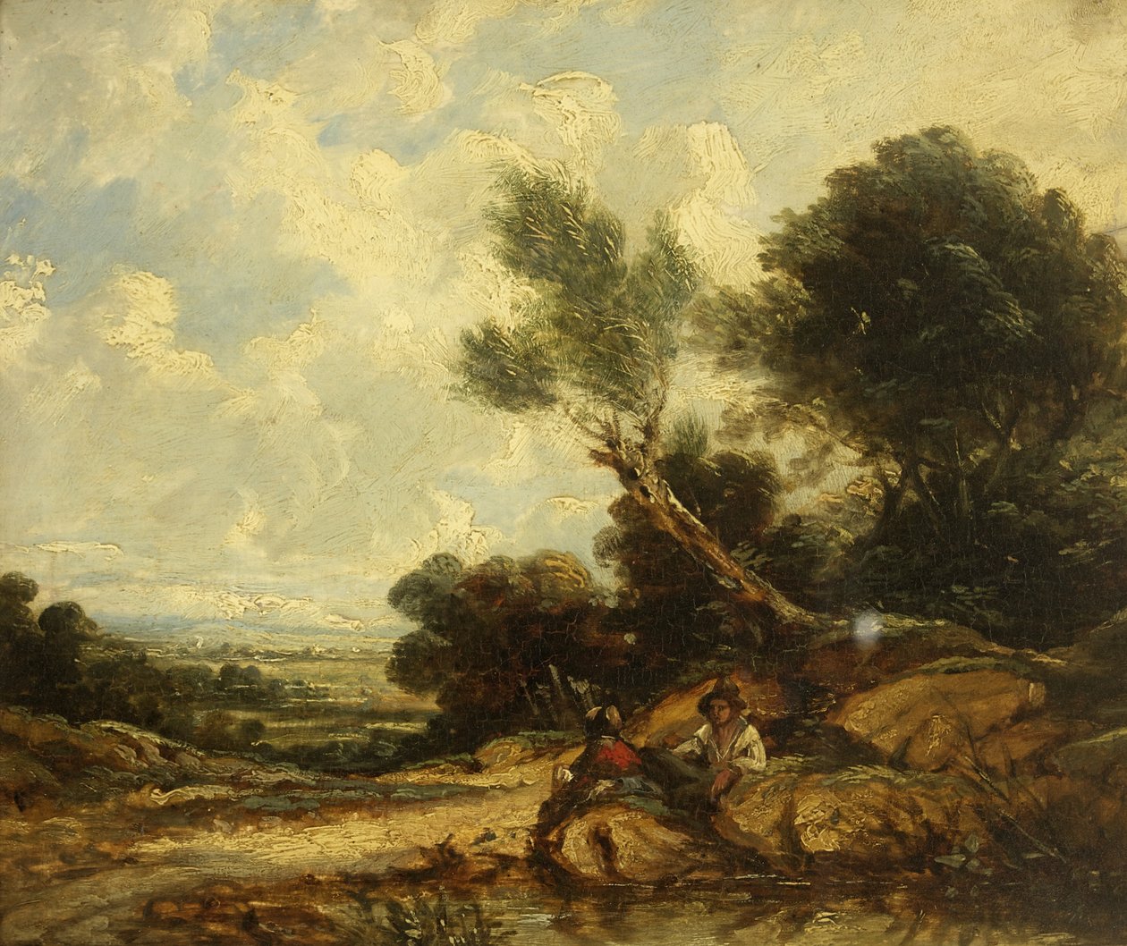 Paisaje con figuras de William James Muller
