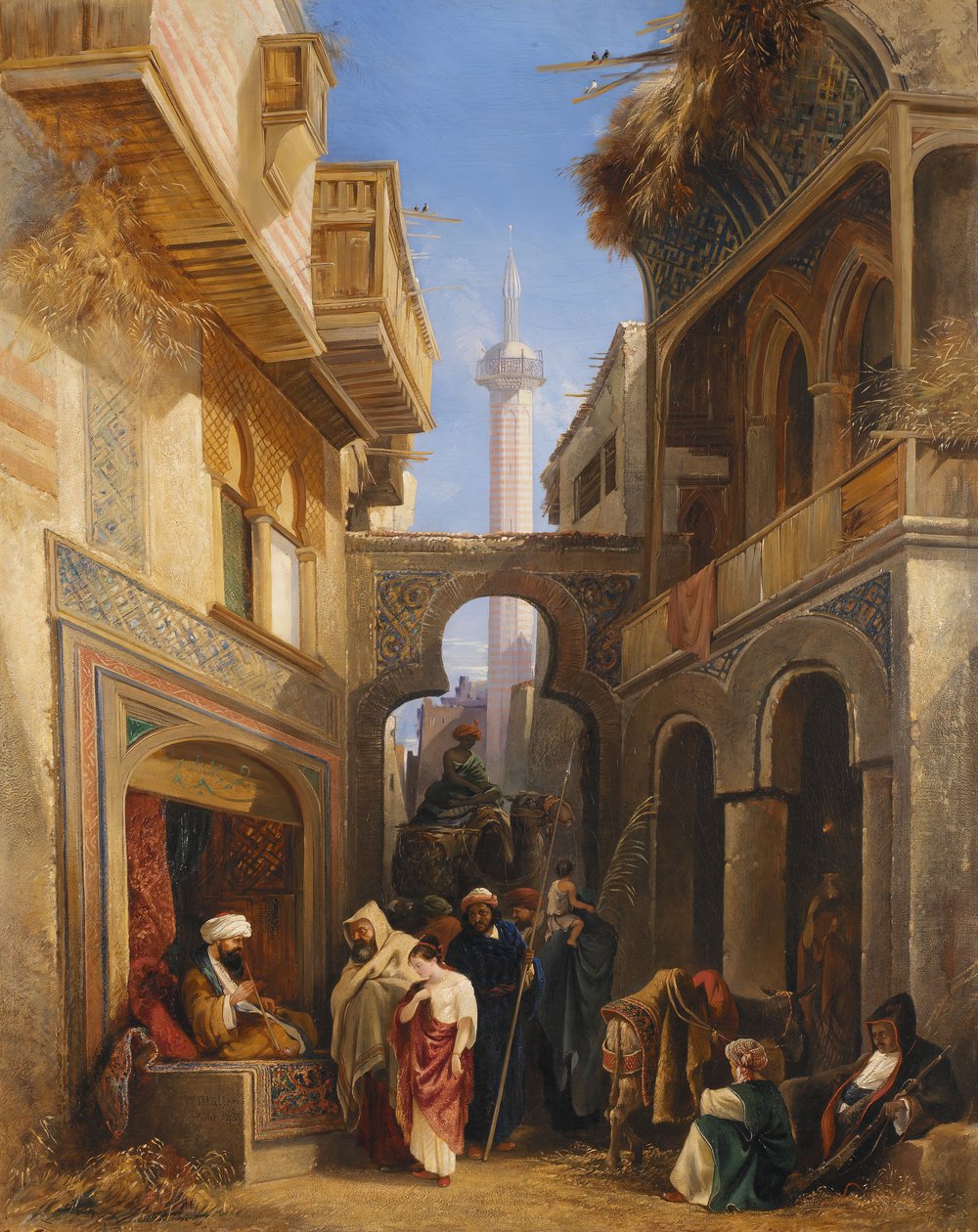 Escena callejera en El Cairo de William James Muller